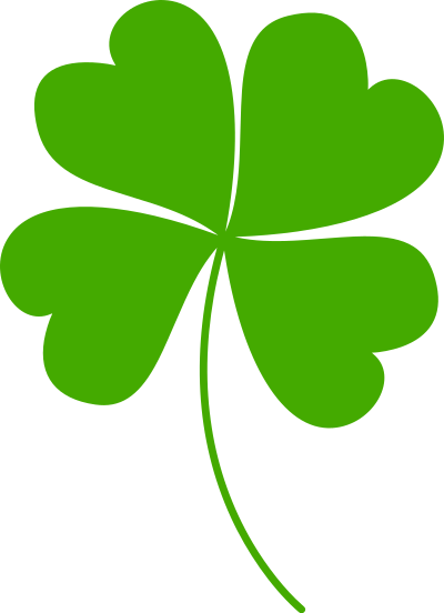 Four leaf clover vectorized clipart