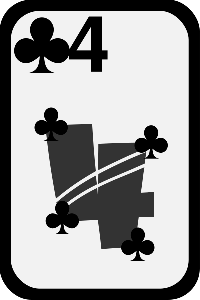 Four of Clubs clipart