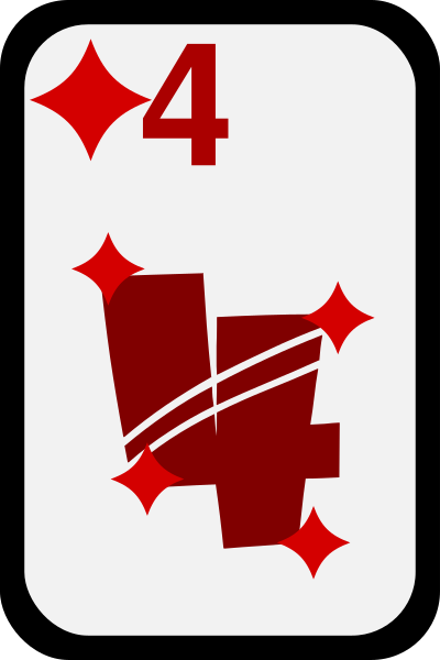 Four of Diamonds clipart