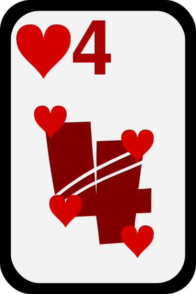 Four of Hearts clipart