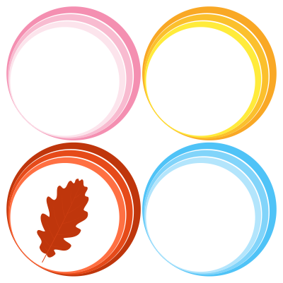 Four seasons symbols clipart