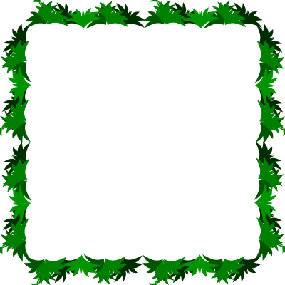 Four Sided Border made from Grass clipart
