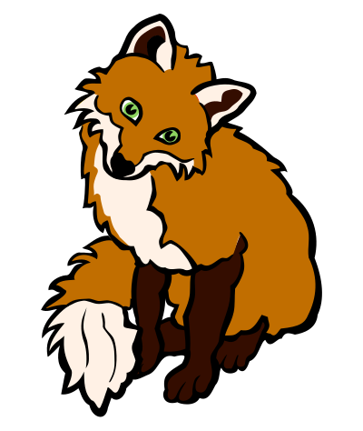 Fox - coloured clipart