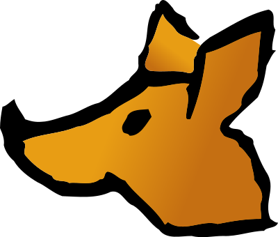 Fox head icon clipart