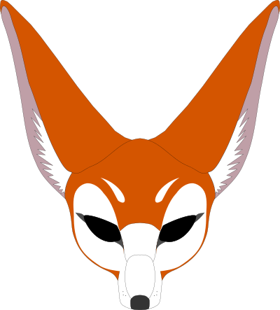 Fox mask clipart