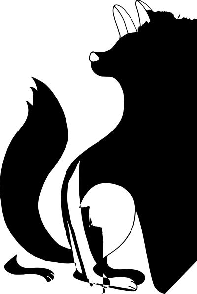 Fox outline clipart