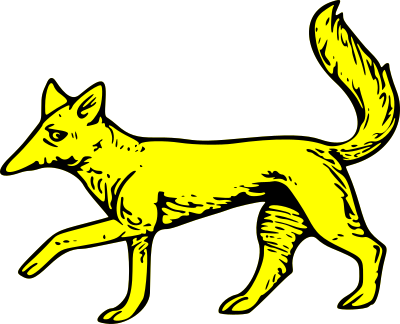 Fox passant clipart