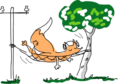Fox relaxed clipart