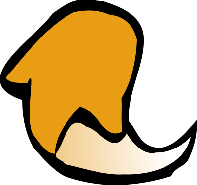 Fox tail icon clipart