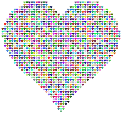 Fractal Heart Prismatic clipart