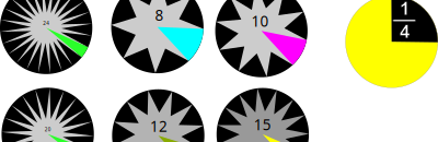 Fraction 8-10-12-15-20-24 clipart