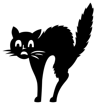 Fraidy Cat Silhouette clipart