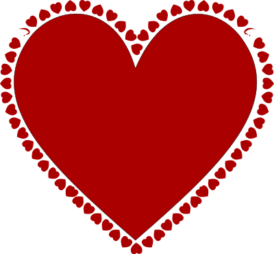 Frame of hearts clipart