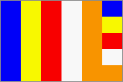 Framed Buddhist Flag clipart