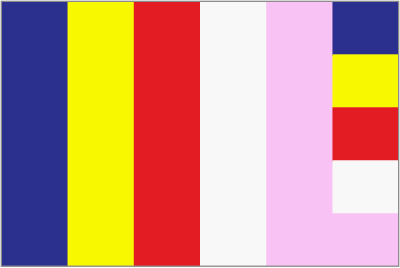 Framed Burmese Buddhist Flag clipart