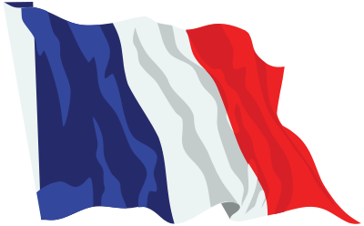 France Flag In The Wind clipart