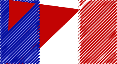 France flag linear clipart