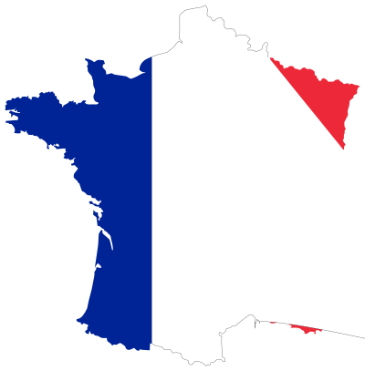 France Flag Map clipart