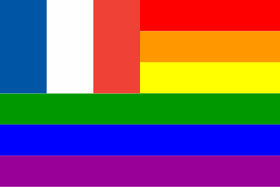 France Rainbow Flag clipart