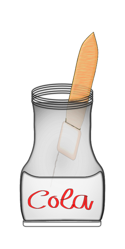FRASCO DE COLA clipart
