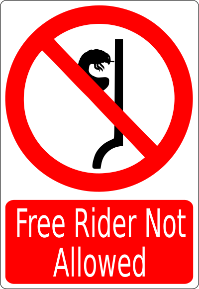 Free Rider Not Allowed clipart