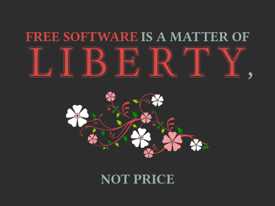 Free Software is about Liberty clipart
