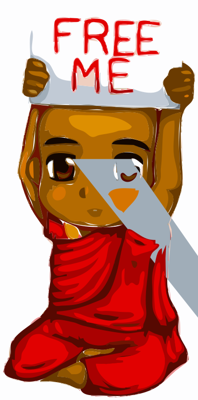 Free Tibet Monk clipart