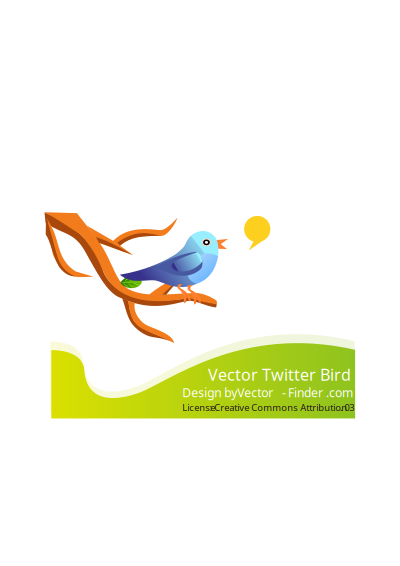 Free Vector Tweeting Bird clipart
