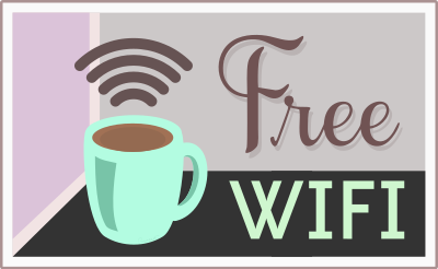 Free WiFi and Coffee Sign clipart