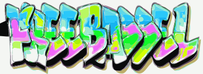 Freebassel Graffiti Text for Day 885 In Living Colour clipart