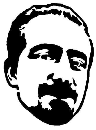 Freebassel Stencil Head Graphic clipart