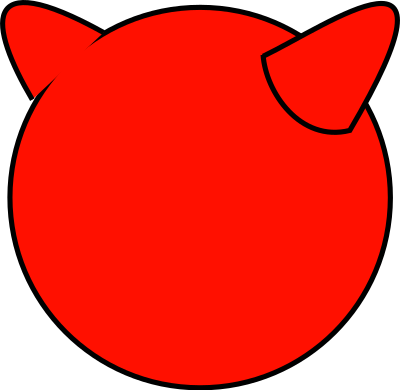 FreeBSD Demon Logo 2d clipart