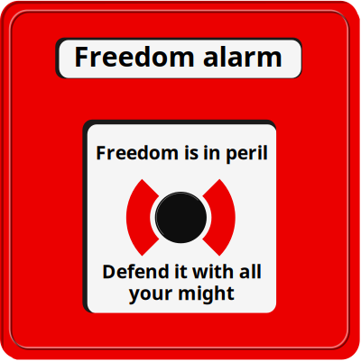 Freedom alarm clipart