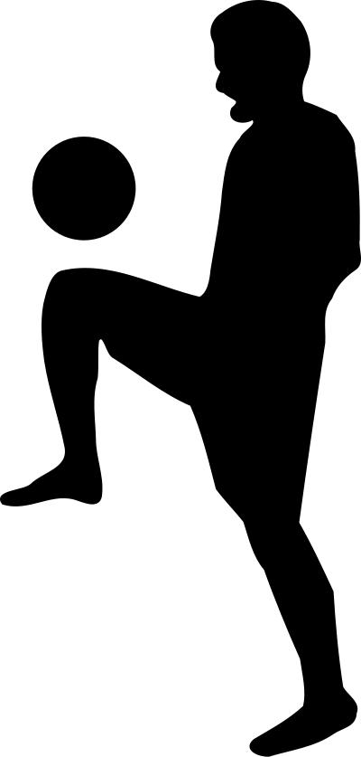 Freestyle soccer silhouette clipart
