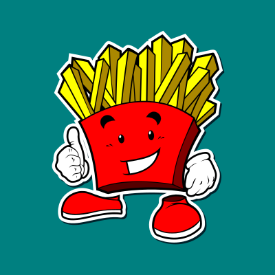 Frenc fries maskot clipart