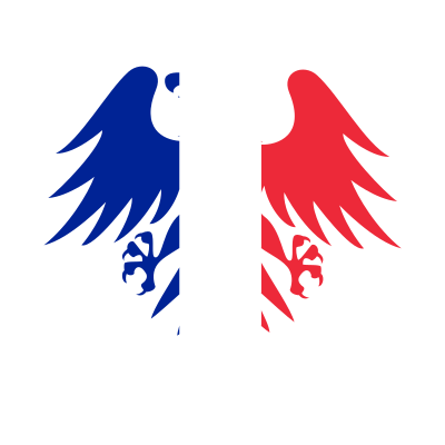 French flag eagle crest clipart