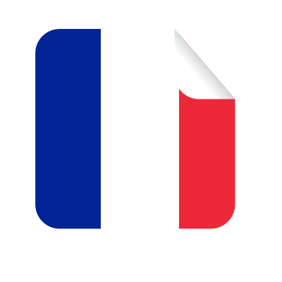 French flag square sticker clipart
