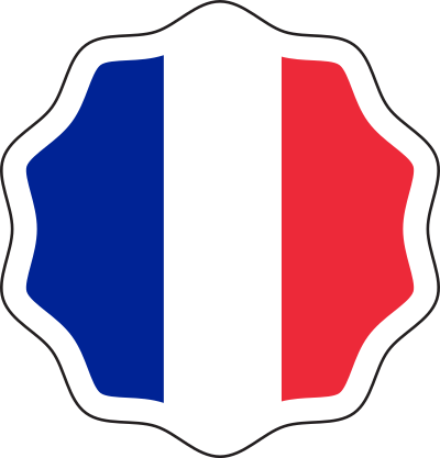 French flag sticker clipart