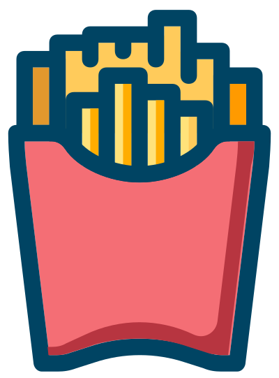 French fries clipart