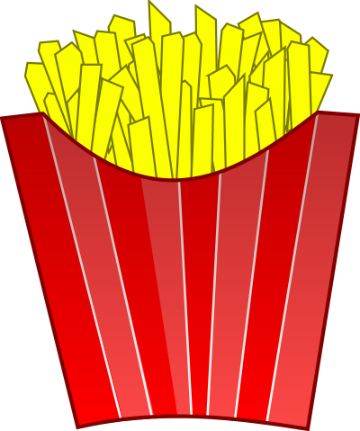 French fries clipart