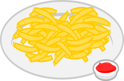 French Fries Plate clipart