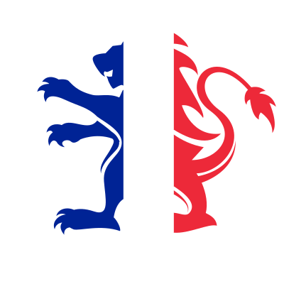 French lion flag emblem clipart