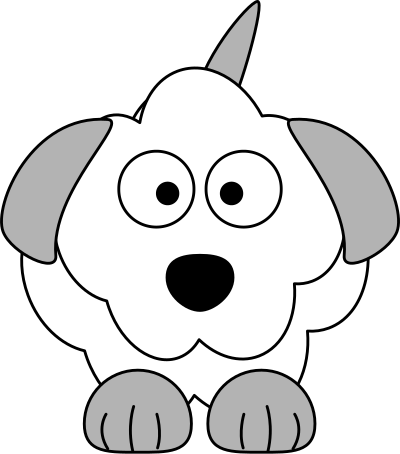 French Poodle Cartoon Dog clipart