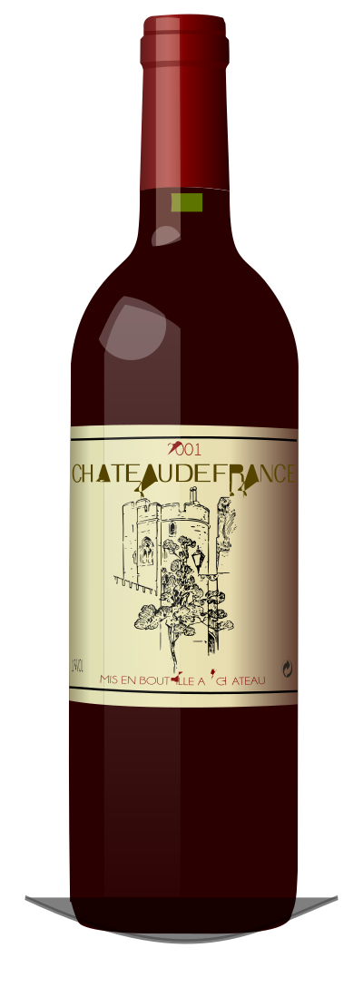 French Wine Bordeaux Bottle clipart