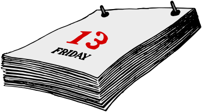 Friday the 13th Calendar clipart
