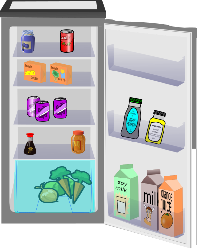 Fridge Open clipart