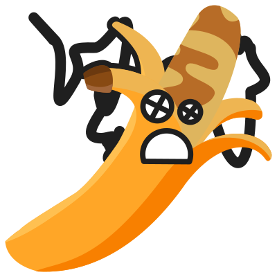 Fried Cartoon Banana clipart