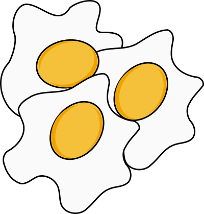 Fried eggs clipart