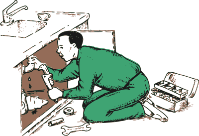 Friendly Plumber clipart