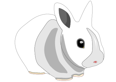 Friendly rabbit clipart